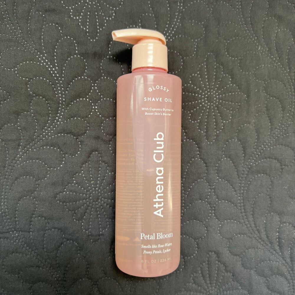 Athena Club Glossy Shave Oil 8 FL OZ/236 ML Petal Bloom Beauty Bath Body Silky